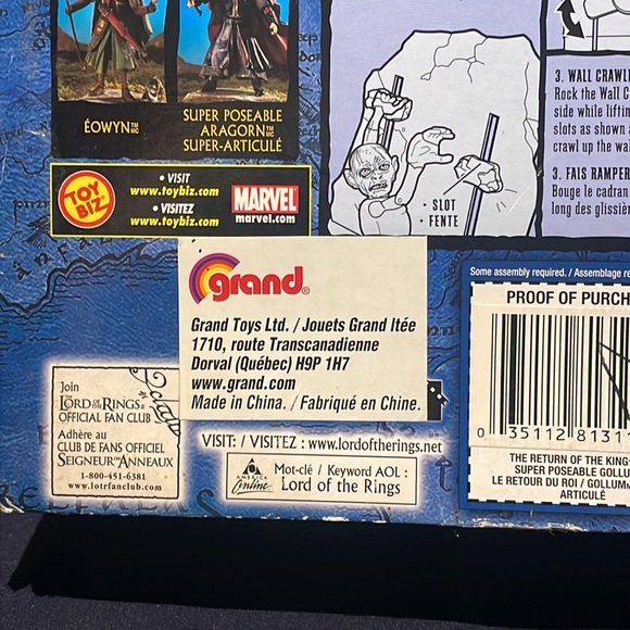 ToyBiz Lord Of The Rings Return of The King Poseable GOLLUM Action Figure - Picture 5 of 6